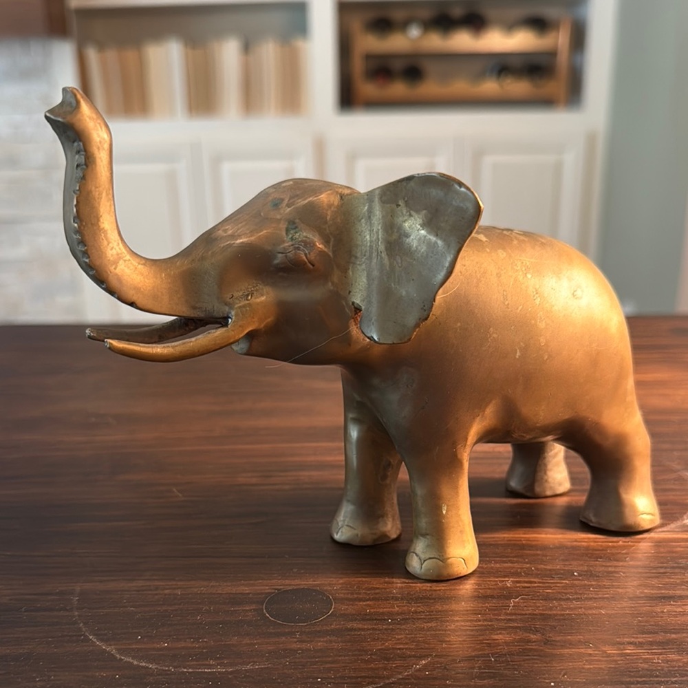 Solid Brass Elephant Figurine